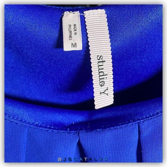 Studio Y. Royal Blue Chiffon High Low Summer Dress - NWOT - Size M - Picture 5 of 5